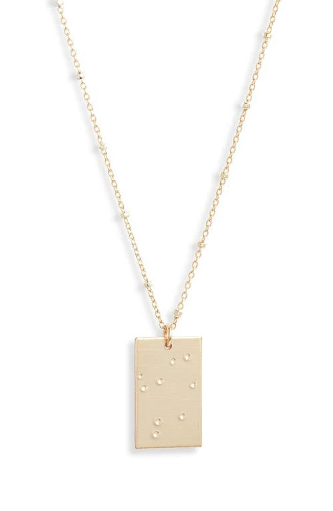 Set & Stones Zodiac Constellation Pendant Necklace in Gold - Libra at Nordstrom, Size 20