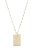 Set & Stones Zodiac Constellation Pendant Necklace in Gold - Libra at Nordstrom, Size 20