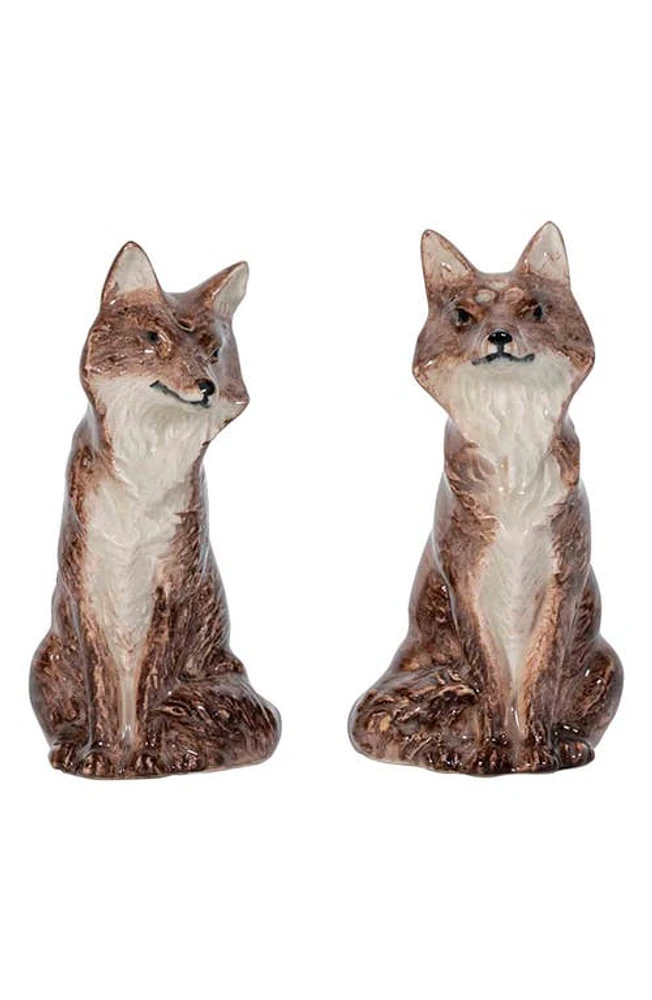 Juliska Fox Ceramic Salt & Pepper Shaker Set in Walnut at Nordstrom