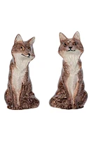 Juliska Fox Ceramic Salt & Pepper Shaker Set in Walnut at Nordstrom