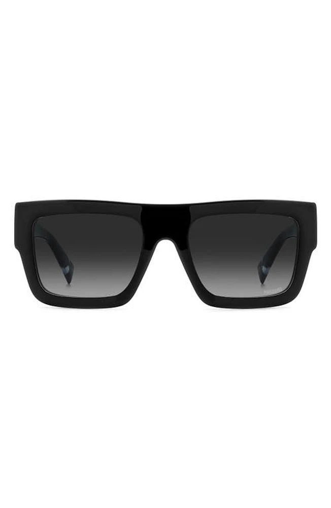 Missoni 53mm Rectangular Sunglasses in Black/Grey Shaded at Nordstrom