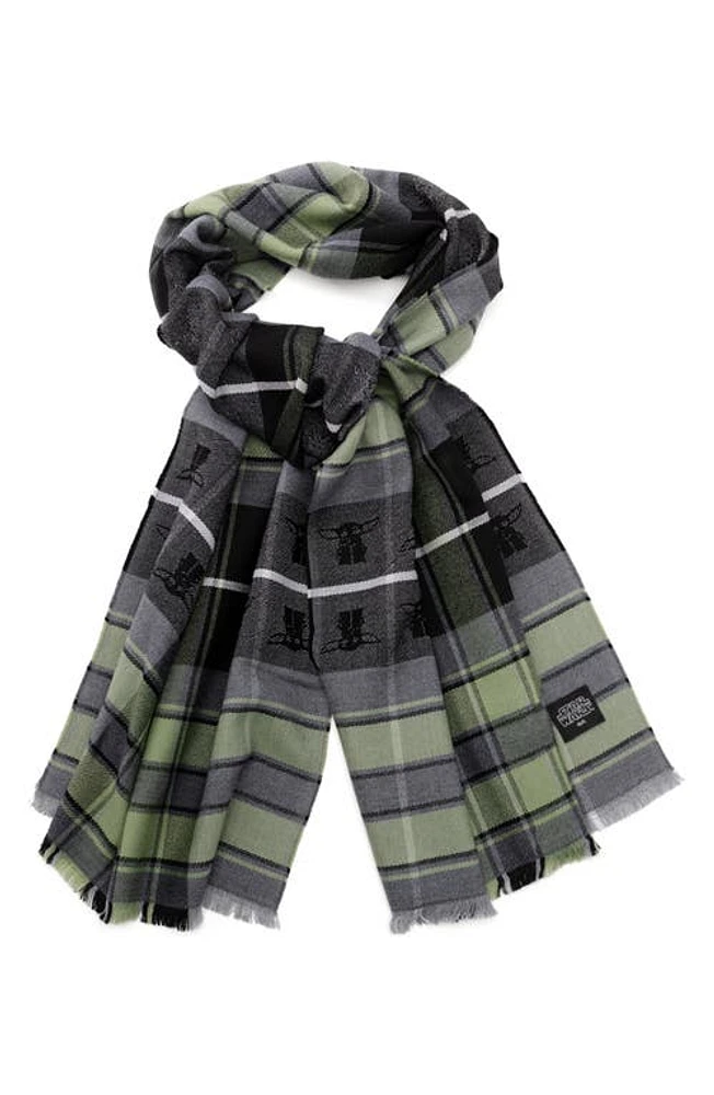 Cufflinks, Inc. Star Wars - The Child Plaid Merino Wool Scarf in Gray at Nordstrom