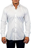 Maceoo Fibonacci Solid Soft White Button-Up Shirt at Nordstrom,