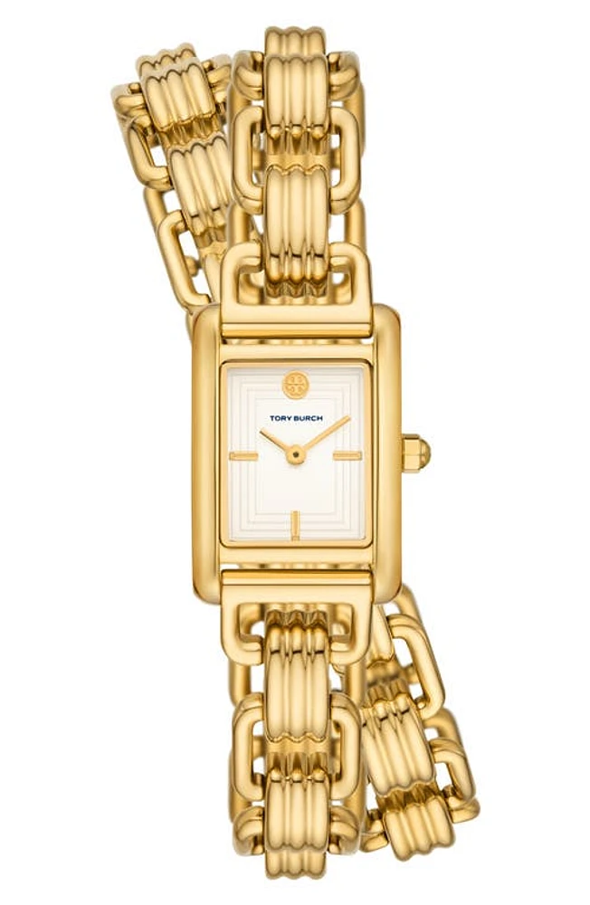 Tory Burch The Eleanor Mini Bracelet Watch & Bracelet Set, 28mm in Gold at Nordstrom, Size 19 Mm