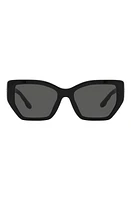 Tory Burch 53mm Rectangular Sunglasses in Black at Nordstrom