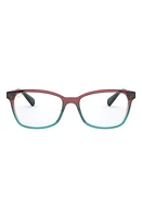 Ray-Ban 54mm Square Optical Glasses in Red Blue at Nordstrom