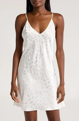 Natori Decadence Jacquard Satin Chemise Warm White at Nordstrom,