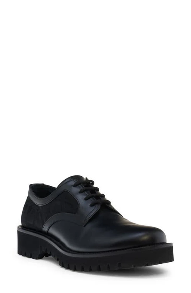 Valentino Garavani VLOGO Toile & Leather Derby Nero at Nordstrom,