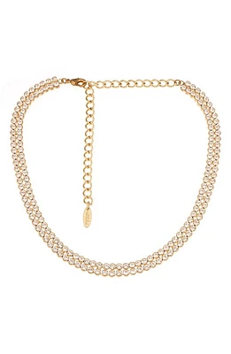 Ettika Dual Row Crystal Chain Choker in Gold at Nordstrom