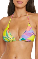 Becca Costa Bella Triangle Bikini Top in Yellow Multi at Nordstrom, Size Medium