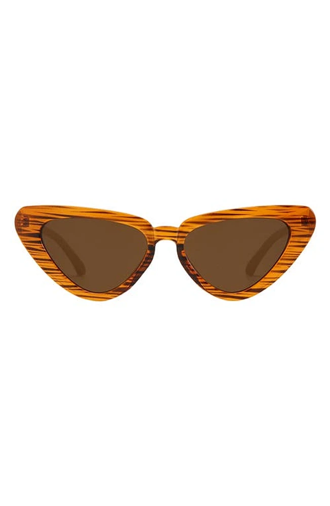 Fifth & Ninth Freya 53mm Gradient Polarized Cat Eye Sunglasses in Torte/Lime at Nordstrom