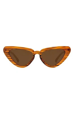 Fifth & Ninth Freya 53mm Gradient Polarized Cat Eye Sunglasses in Torte/Lime at Nordstrom