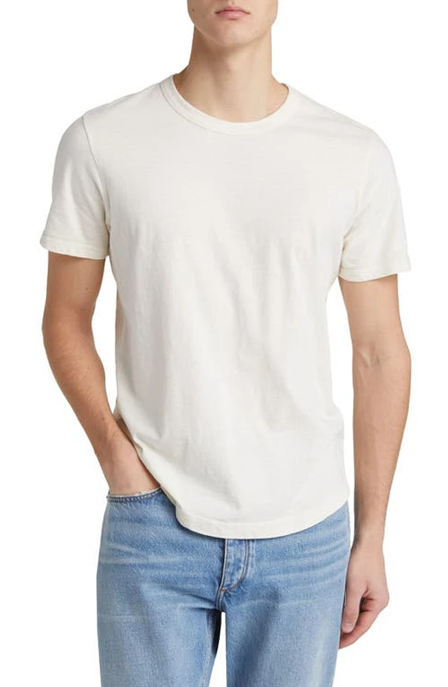 BUCK MASON Curve Hem Cotton Slub T-Shirt Natural at Nordstrom,