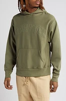 Service Works Arch Logo Organic Cotton Graphic Hoodie Olive at Nordstrom,