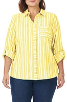 Foxcroft Hampton Beach Stripe Non-Iron Shirt at Nordstrom,