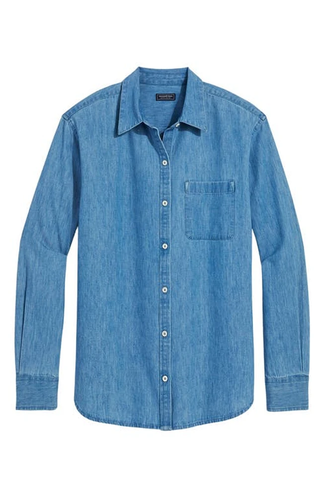 vineyard vines Chambray Button-Up Shirt Morning Mist at Nordstrom,