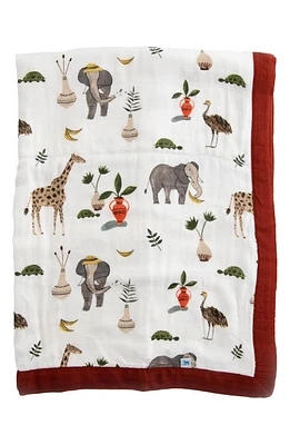 little unicorn Deluxe Muslin Baby Receiving Quilt in Safari Social at Nordstrom