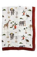 little unicorn Deluxe Muslin Baby Receiving Quilt in Safari Social at Nordstrom