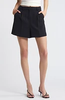 Open Edit Pleated High Waist Trouser Shorts at Nordstrom,