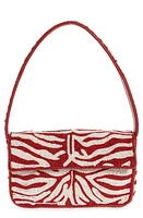 STAUD Tommy Beaded Shoulder Bag in Scarlet White at Nordstrom