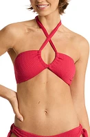 Sea Level Nouveau Halter Bikini Top Raspberry at Nordstrom, Us