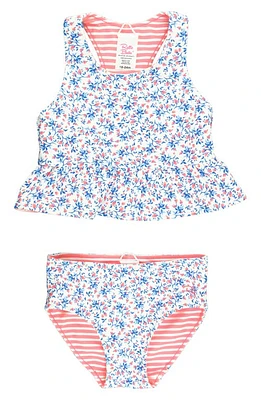 RuffleButts Cottage Tea Time Reversible Two-Piece Swimsuit Multi-Color at Nordstrom,