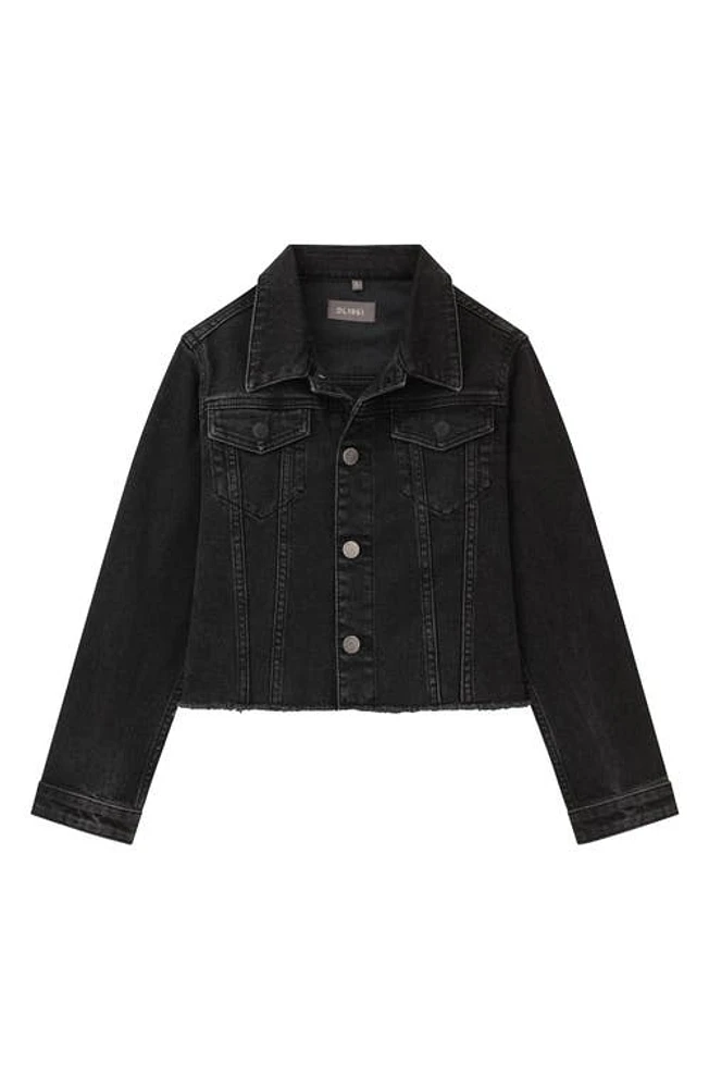 DL1961 Kids' Manning Fray Hem Denim Jacket Eclipse at Nordstrom