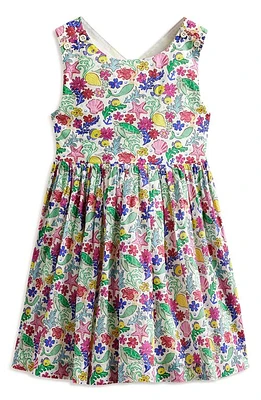 Mini Boden Kids' Mermaid Ditzy Print Cotton Cross Back Sundress Multi Ditsy at Nordstrom,