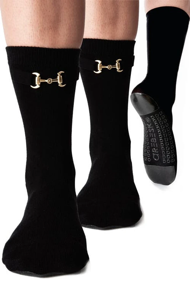 Arebesk 2-Pack Horsebit Everyday Crew Socks Black at Nordstrom,