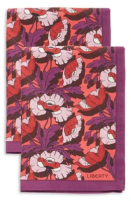 Liberty London Set of 2 Poppy Butterfield Tea Towels in Purple at Nordstrom