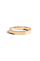 JEM Paris Octogone Pavé Lab Created Diamond Band in 18K Yellow Gold/Lab Diamonds at Nordstrom, Size 6