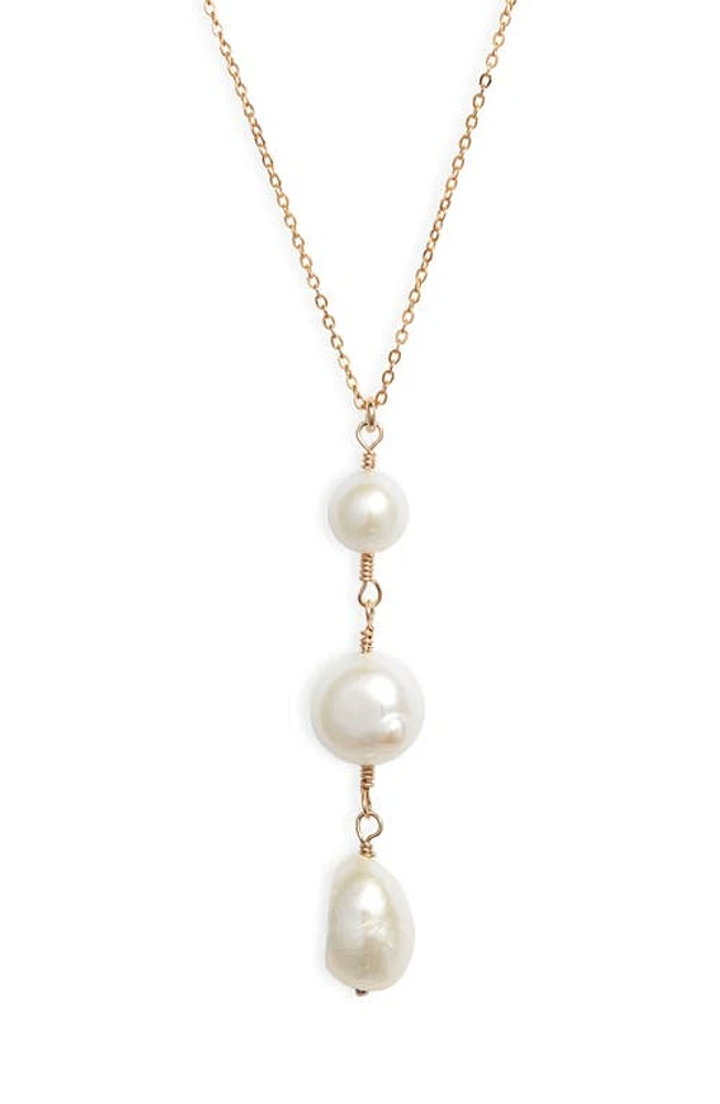 Set & Stones Clove Freshwater Pearl Necklace in Gold at Nordstrom