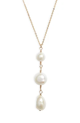 Set & Stones Clove Freshwater Pearl Necklace in Gold at Nordstrom