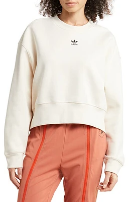 adidas Originals Trefoil Crewneck Sweatshirt in Wonder White at Nordstrom, Size X-Large