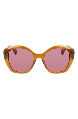 Lanvin Babe 54mm Butterfly Sunglasses in Caramel at Nordstrom