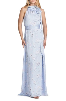 Sachin & Babi Kayla Floral Halter Gown Carolina Wildflowers at Nordstrom,