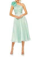 Ieena for Mac Duggal Rosette One-Shoulder Iridescent A-Line Dress at Nordstrom,