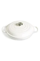 Le Creuset Signature 3.5-Quart Enameled Cast Iron Braiser in White at Nordstrom