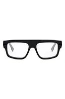 'Fendigraphy 54mm Rectangular Optical Glasses in Shiny Black at Nordstrom