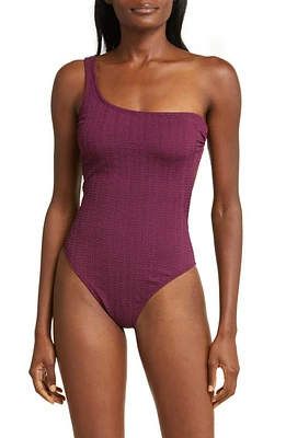 lemlem Amelia Open Back One-Piece Swimsuit Jordanos Burgundy at Nordstrom,