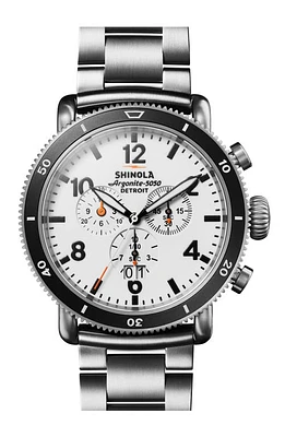 Shinola Runwell Sport White Hurricane Chronograph Watch Gift Set, 48mm at Nordstrom