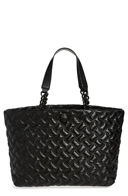 Kurt Geiger London Kensington Drench Leather Shopper Bag in Black at Nordstrom