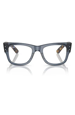 Ray-Ban 51MM SQUARE MEGA WAYFARER in Dark Blue at Nordstrom