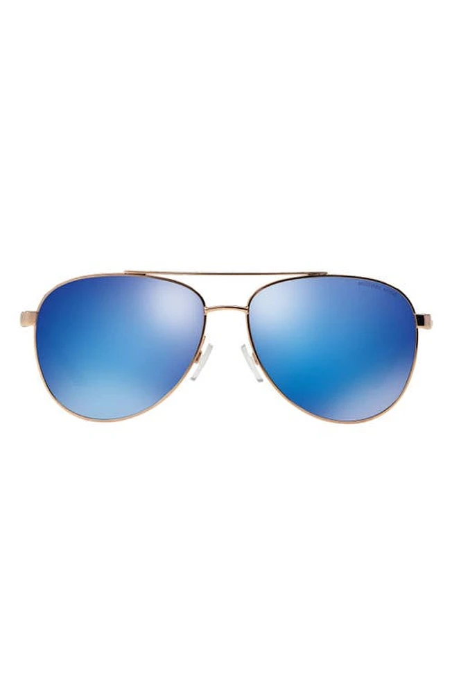 Michael Kors 59mm Aviator Sunglasses in Rose Gold at Nordstrom