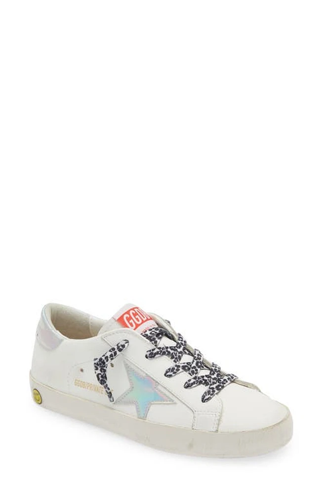 Golden Goose Kids' Super-Star Low Top Sneaker Optic White/Silver at Nordstrom,