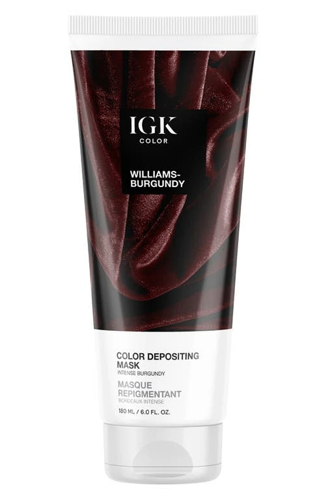 IGK Color Depositing Mask in Williams-Burgundy at Nordstrom, Size 6 Oz