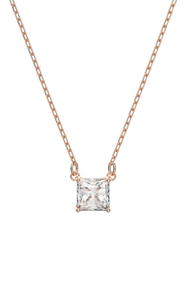 Swarovski Attract Crystal Pendant Necklace in Rose Gold at Nordstrom