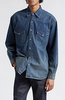 Maison Margiela MM1 Americana Western Denim Snap-Up Shirt American Classic at Nordstrom,