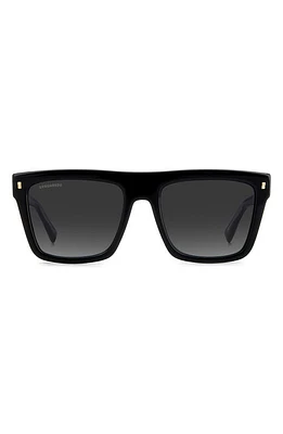 Dsquared2 54mm Flat Top Sunglasses in Black at Nordstrom