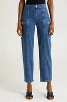 PAIGE Alexis High Waist Tapered Cargo Jeans Rubina at Nordstrom,